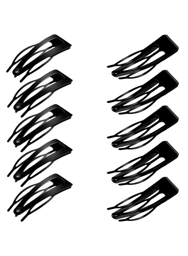 Chinco 24 Pieces Double Grip Hair Clips Metal Snap Hair Clips Women Hair Barrettes For Hair Making Salon Supplies (Black 2 Inch) - Image 2