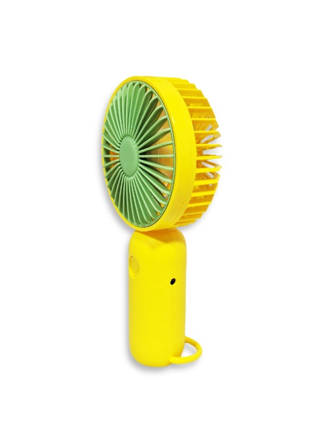 Generic - Mini handheld fan, cute design and colors, small size and easy to carry by hand or put in bag, equipped with USB rechargeable battery, on/off button, multiple air speeds, nice gift for kids and adults - Image 1