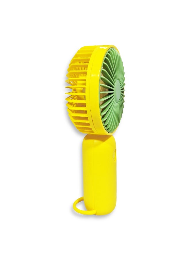 Generic - Mini handheld fan, cute design and colors, small size and easy to carry by hand or put in bag, equipped with USB rechargeable battery, on/off button, multiple air speeds, nice gift for kids and adults - Image 1