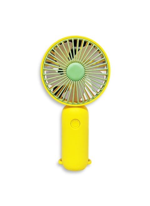 Mini handheld fan, cute design and colors, small size and easy to carry by hand or put in bag, equipped with USB rechargeable battery, on/off button, multiple air speeds, nice gift for kids and adults