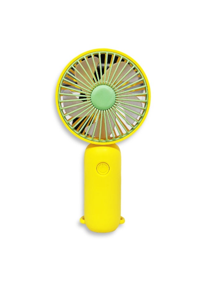 Generic - Mini handheld fan, cute design and colors, small size and easy to carry by hand or put in bag, equipped with USB rechargeable battery, on/off button, multiple air speeds, nice gift for kids and adults - Image 1