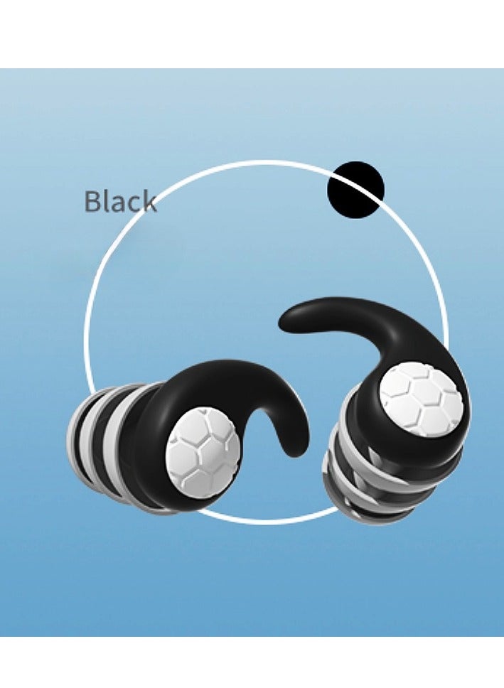 Generic Soundproof noise reduction earplugs silicone waterproof swimming dormitory anti-noise filter hearing protection sleeping earplugs - Image 1
