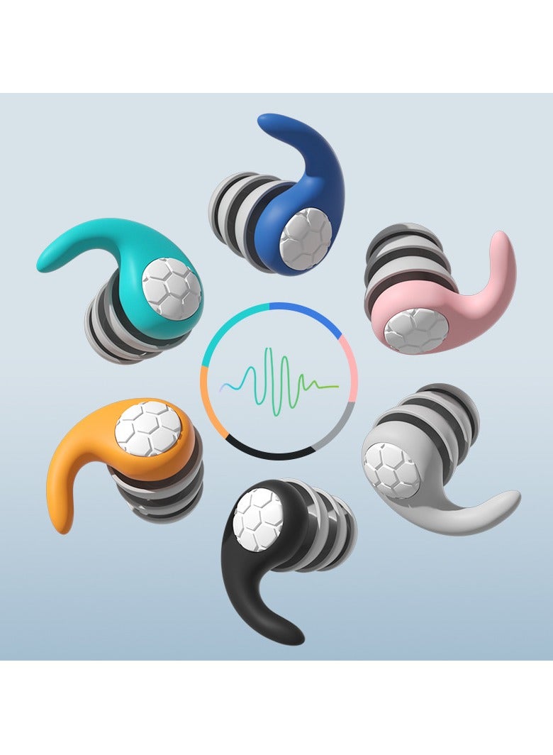 Generic Soundproof noise reduction earplugs silicone waterproof swimming dormitory anti-noise filter hearing protection sleeping earplugs - Image 3