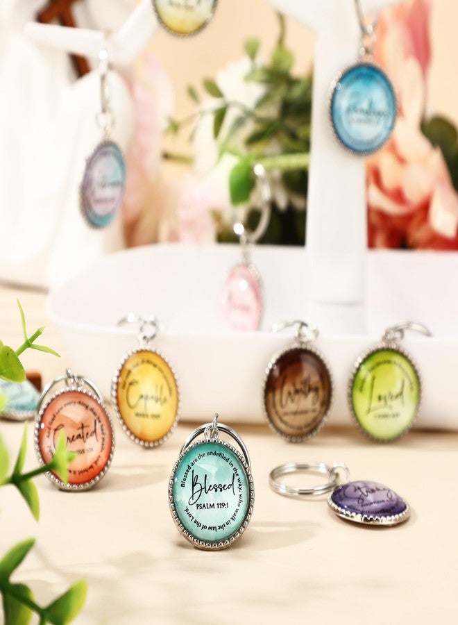 Equsion 36 Pcs Christian Keychains Mini Bible Verse Keyring with Scripture Quote Religious Church Gift for Women Men Christmas Favor (Classic) - Image 4