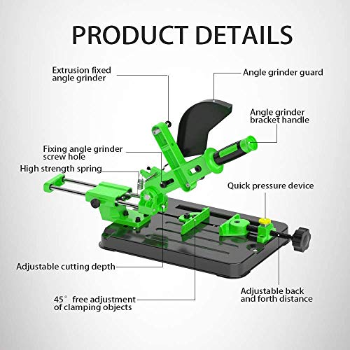 YWY Upgrade Angle Grinder stand Universal Bracket Polishing Machine Conversion Cutting Machine Multifunctional Desktop Pull Rod Angle Grinding Machine Stand for 100 115 125mm Angle Grinder - Image 2