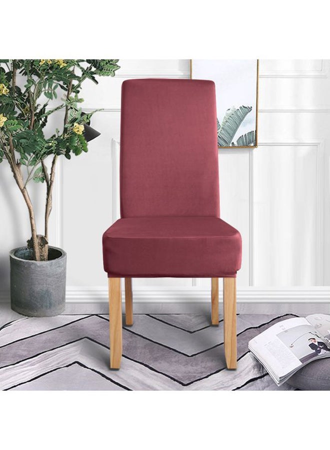 NIBEMINENT 4-Piece Decorative Chair Cover Set Wine red 12x12x2cm - Image 4