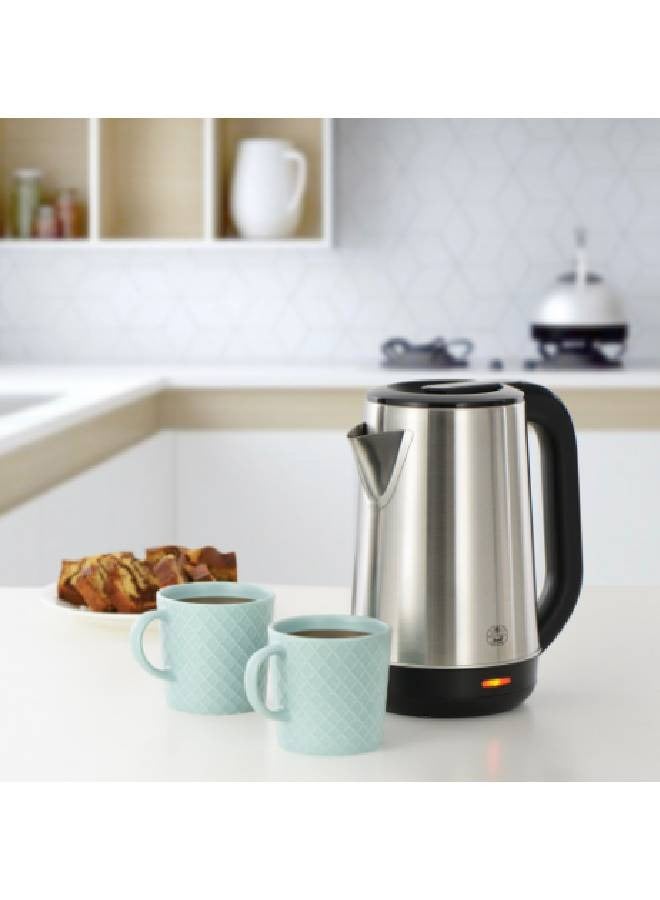 Alsaif Electric Water Kettle 2 L 2200 W E03223 Black/Silver - Image 4