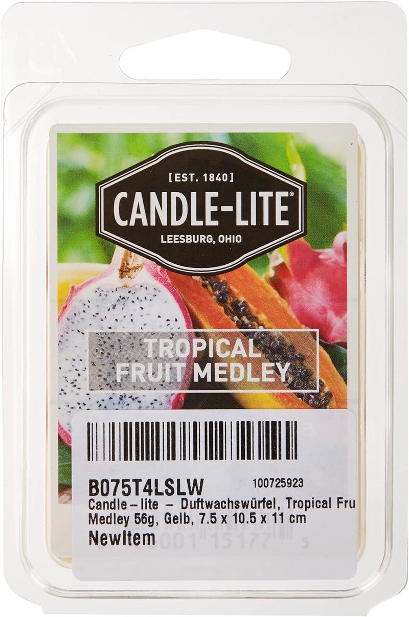 CANDLE-LITE Candle Lite Wax Cubes Tropical Fruit Medley Scented Candle, 56 G - Image 1