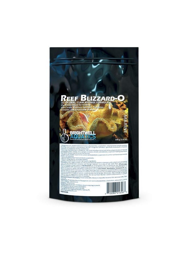 Brightwell Aquatics Brightwell Aquatics Reef Blizzard-O Powdered Planktonic Food Blend for Octocorals & Bivalves, 100g (RBZO100)  - Image 1