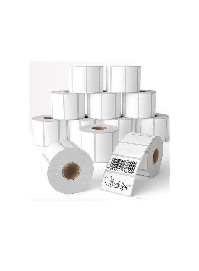 Kalon Direct Thermal Label Rolls 40x30 mm 1000 stickers– White Adhesive Printer Stickers for Shipping, Barcode, and Warehouse Use, Compatible with Zebra & Rollo Printers - Image 1