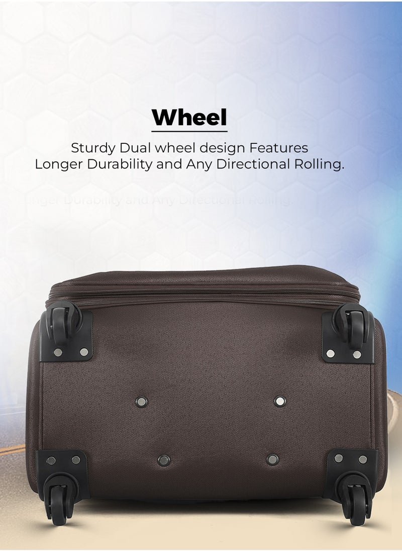 STARLIFE - Set of 3 Light Weight Polyester Trolley Luggage With Number Lock 20,24,28 Inches - Image 1