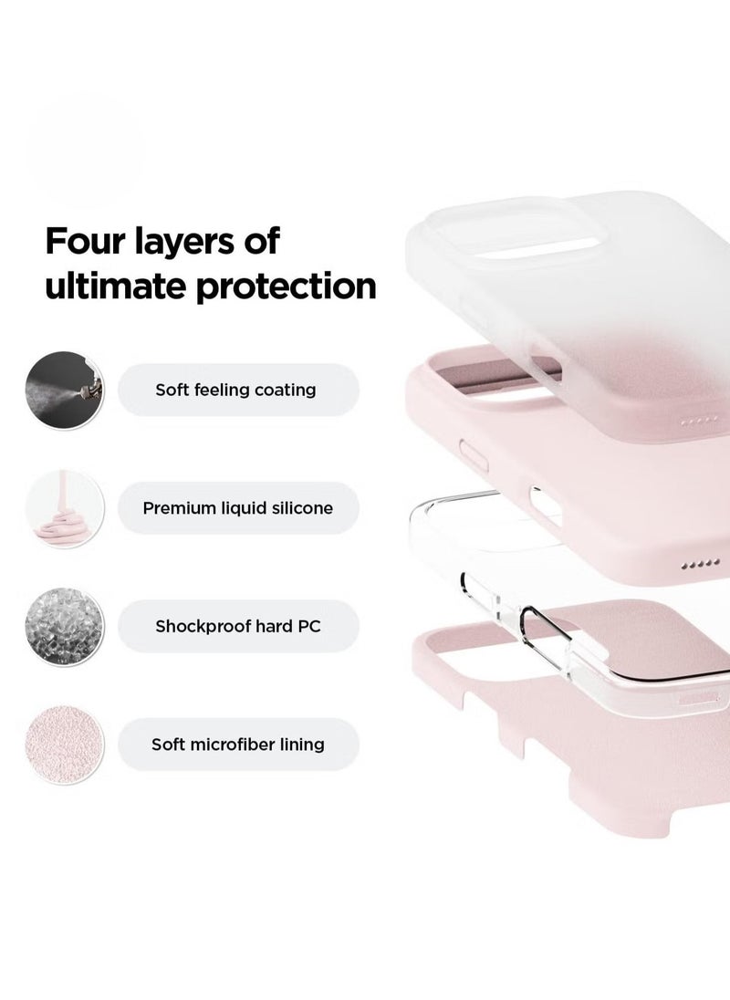 Raxoom Chalk Pink iPhone 16 Pro Case – Slim Shockproof Full Body Protection with Soft Microfiber Lining, Scratch-Resistant - Image 3