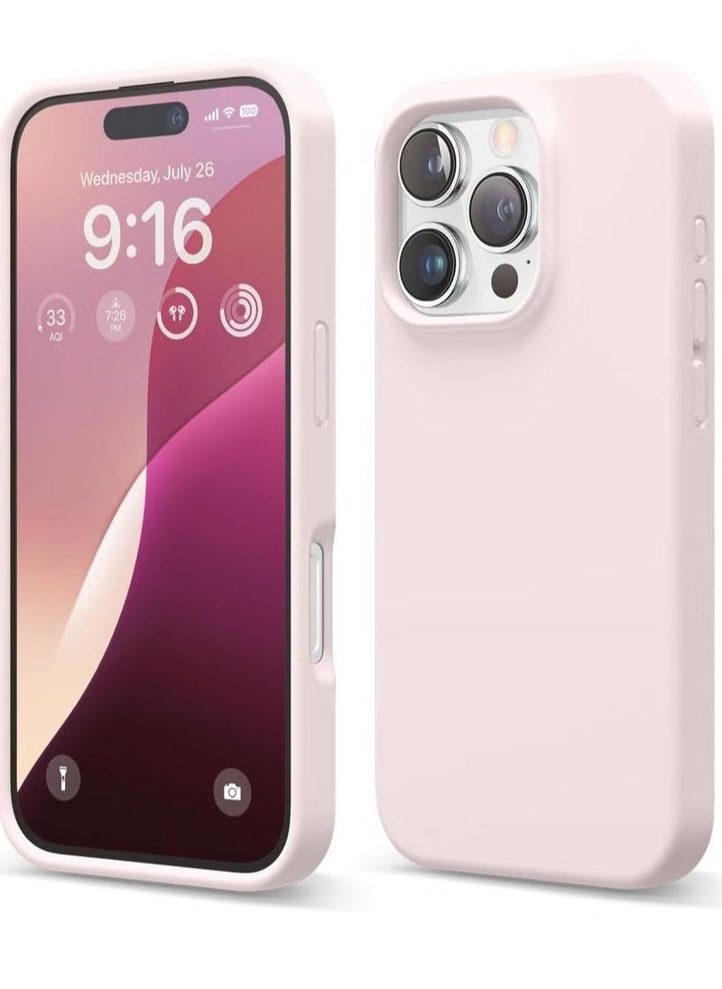 Raxoom Chalk Pink iPhone 16 Pro Case – Slim Shockproof Full Body Protection with Soft Microfiber Lining, Scratch-Resistant - Image 1