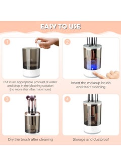 LIXES Electric Makeup Brush Cleaner Machine, Automatic Cosmetic Brush Cleaning Tool, Professional Beauty Device  - Image 3