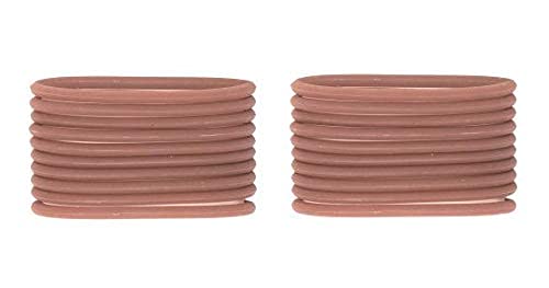 Mia Beauty Silkies, Silicone Hair Elastics, No-Slip Rubber Bands, Translucent Brown, for Women, Athletes, Girls, Thick Hair 2pks/20pcs - Image 3