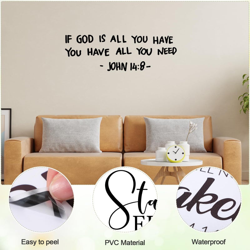 BBTO BBTO Bible Verse Wall Stickers Inspirational Quote Wall Decals Religious Motivational Scripture Sticker Peel and Stick for Bedroom Living Room Office Bathroom(Be Joyful)  - Image 4