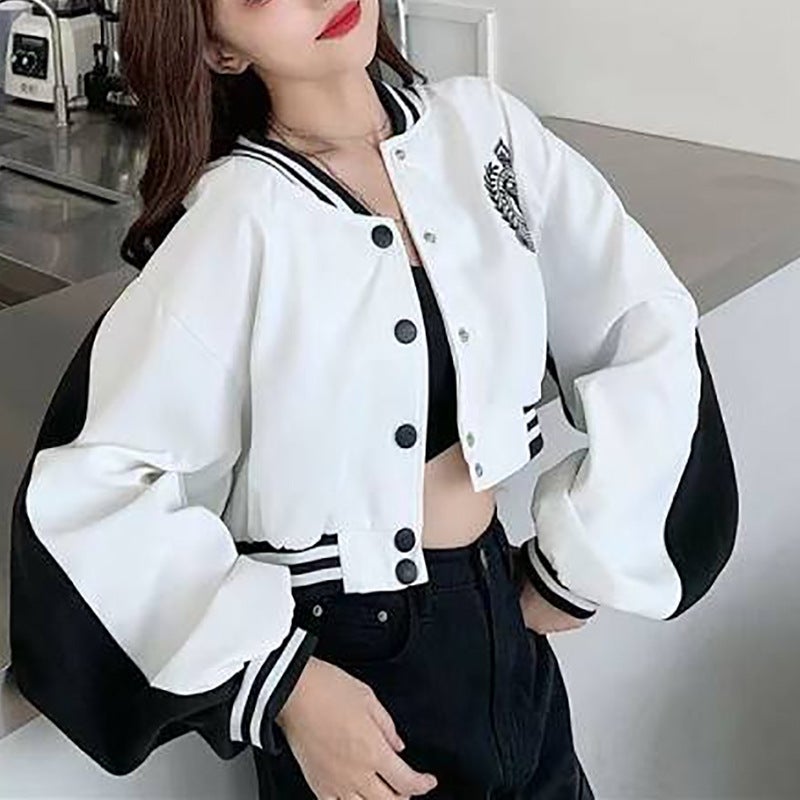 Trendy Autumn Winter Womens Jacket White  - Image 1