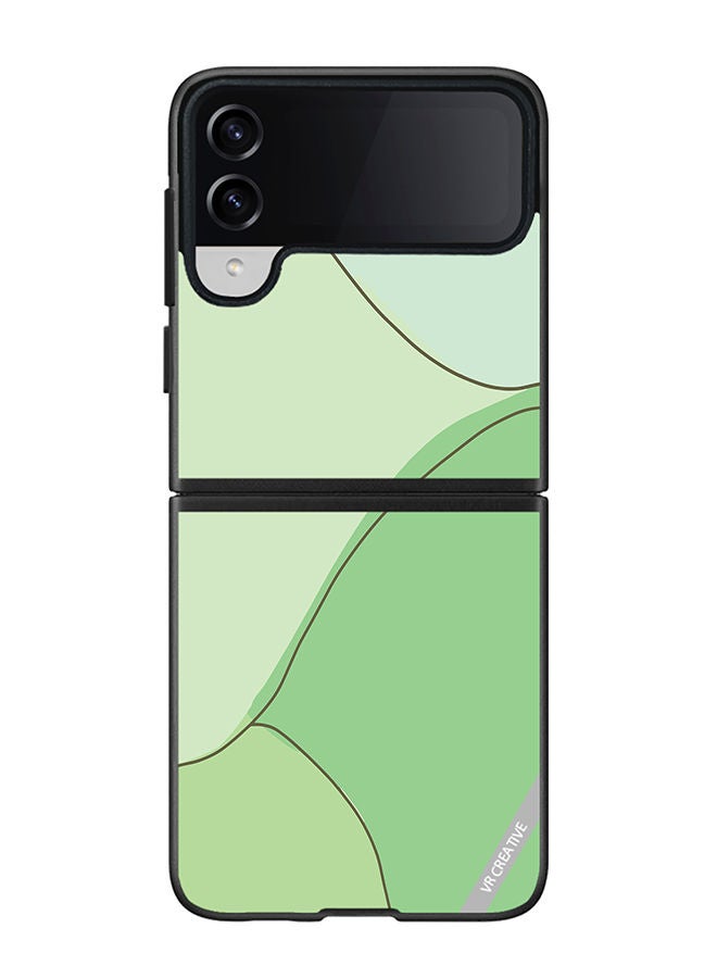 VR CREATIVE Protective Case Cover For Samsung Galaxy Z Flip4 Layers Design Multicolour - Image 1