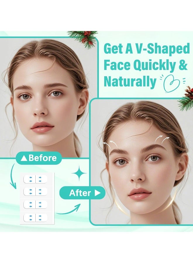 80 PCS Neck Tape Lifting Invisible, Face Lift Tape Instant Facelift Under Makeup, V Edge Patches Skin Lifter Tapes For Turkey Neck, Loose Sagging Skin, Wrinkle, Jowl, Eye, Double Chin - Image 3