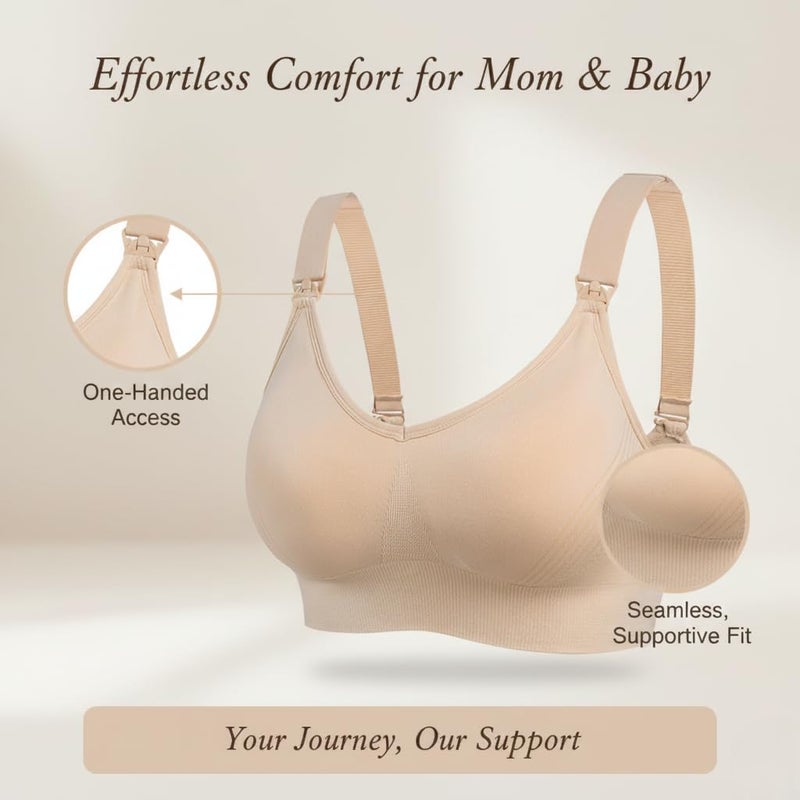 Celary Lightly Padded Maternity Feeding Bra for Women - Ultra Lightweight Soft Cotton Nursing Bra - Image 5