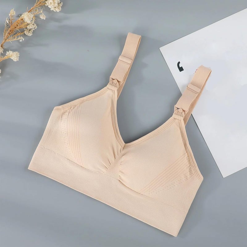 Celary Lightly Padded Maternity Feeding Bra for Women - Ultra Lightweight Soft Cotton Nursing Bra - Image 4