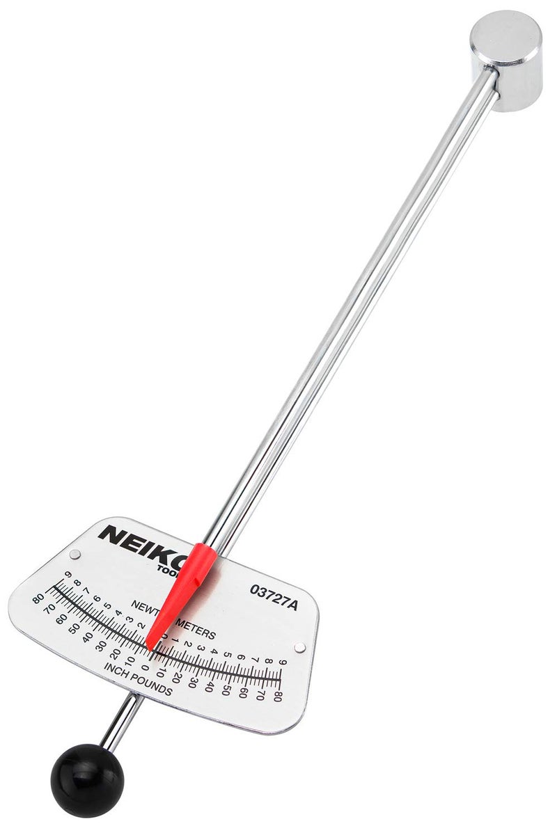Neiko 03727A 1/4-Inch-Drive Beam Torque Wrench, SAE and MM Bicycle and Automotive Wrench, Reads in 0–80 Inches/Pounds and 0–9 Newton/Meter Increments - Image 1