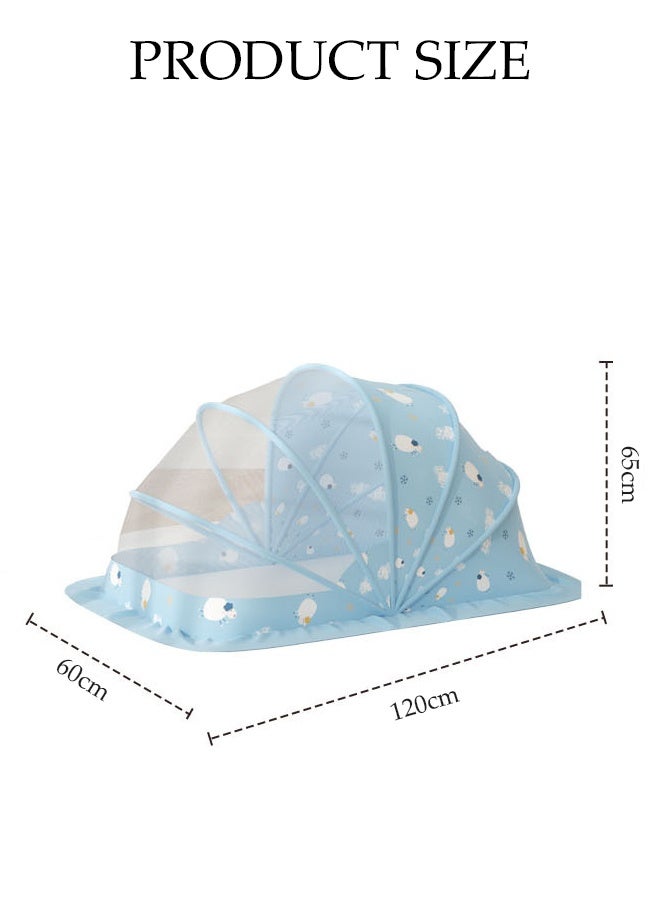 DUNISO Baby Mosquito Net,Portable Foldable Crib Mosquito Net with Blackout Canopy,Lightweight Breathable 360° Surround Wrap Crib Net Sun Shelter，for 0-3 Years Old Baby - Image 2