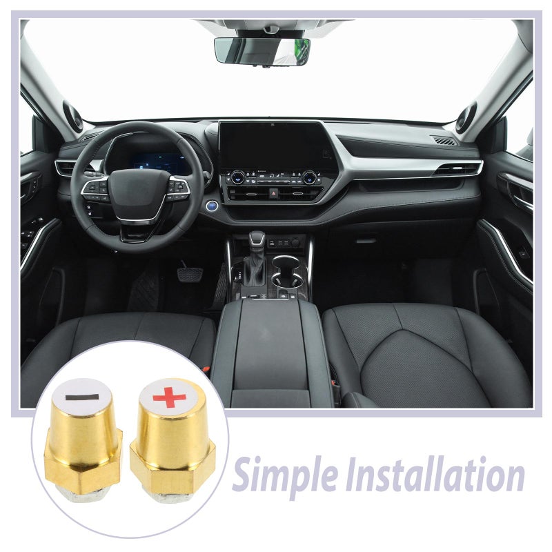 Brass Battery Extension Posts Positive Negative Terminal Connectors For Automotive Electrical - Image 4