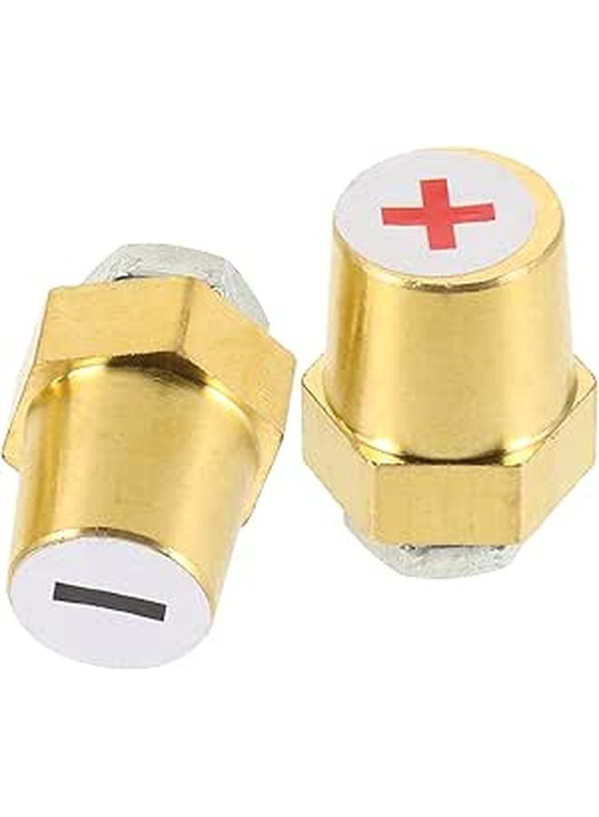 Brass Battery Extension Posts Positive Negative Terminal Connectors For Automotive Electrical - Image 1