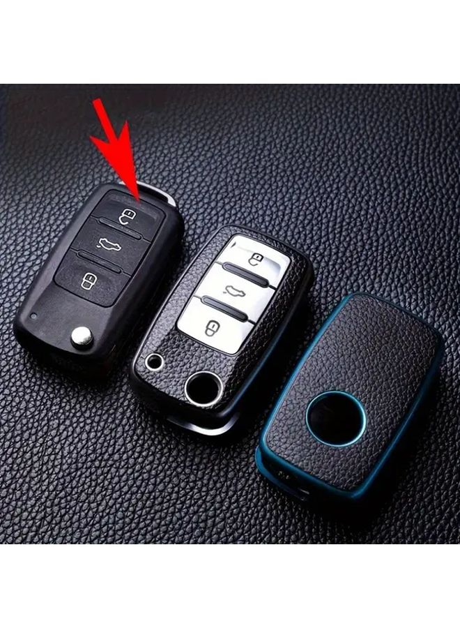 Volkswagen Car Key Cover Silvery Durable Scratch Resistant Protective Case - Image 4