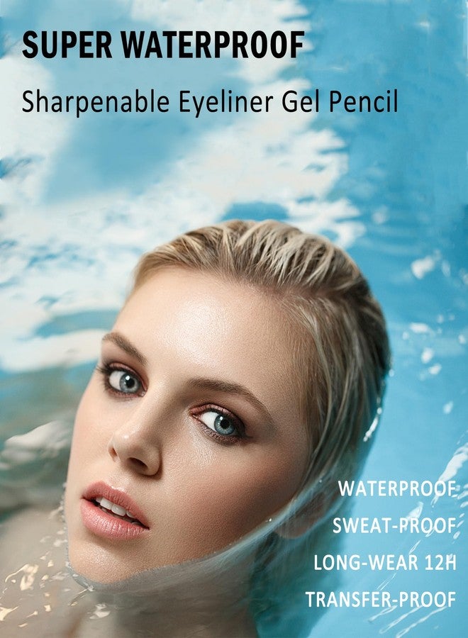 Lestpola Brown Gel Eyeliner Pencil, Sharpenable Eye Liner Waterproof Smudge proof Long Lasting, Matte Gel Cream Smooth Texture, Intense Color Waterline Eyeliner Pen Makeup with Sharpener, Delineador De Ojos-06 - Image 5