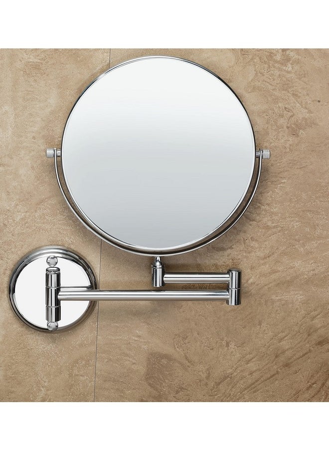 FORTUNE Stainless Steel Wall Mounted Magnifying Shaving Mirror, Makeup Mirror, Two Sided Glass, Adjustable Mirror for Bathroom/Hotel/Vanity Room- Round Shape Chrome Finish - pzsku/ZDABDC997B193C9B0A0C4Z/45/_/1738306453/790d0797-1a6a-4bea-b6e9-953ccacd4954