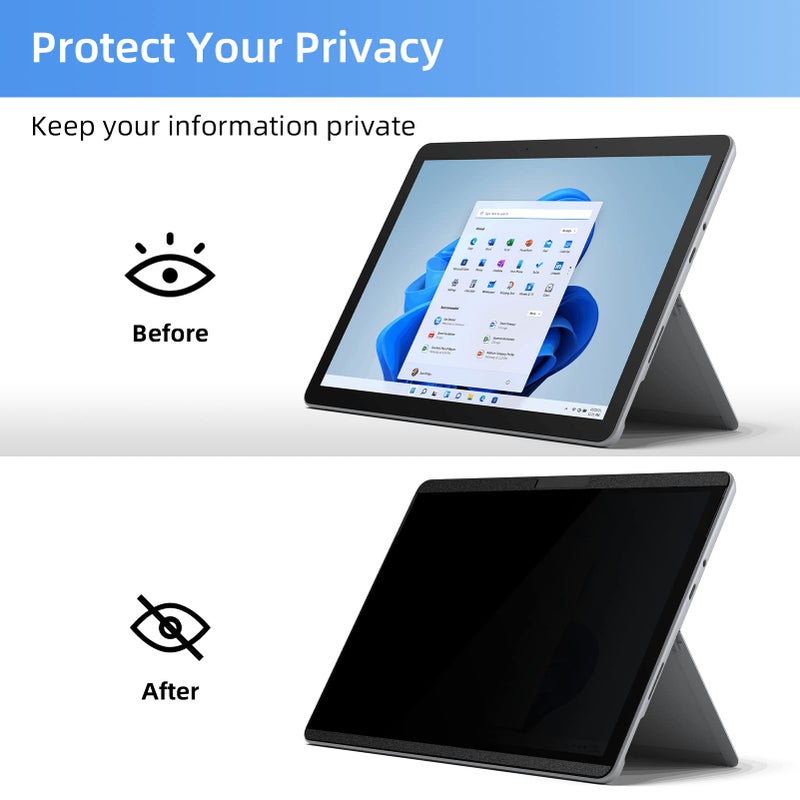 Mamol Magnetic Privacy Screen for 14.4 inch Microsoft Surface Laptop Studio, Removable Anti Spy Glare Blue Light Filter, Surface Laptop Studio 2/1 Privacy Screen Protector 14 in - Image 4