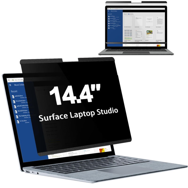 Mamol Magnetic Privacy Screen for 14.4 inch Microsoft Surface Laptop Studio, Removable Anti Spy Glare Blue Light Filter, Surface Laptop Studio 2/1 Privacy Screen Protector 14 in - Image 1