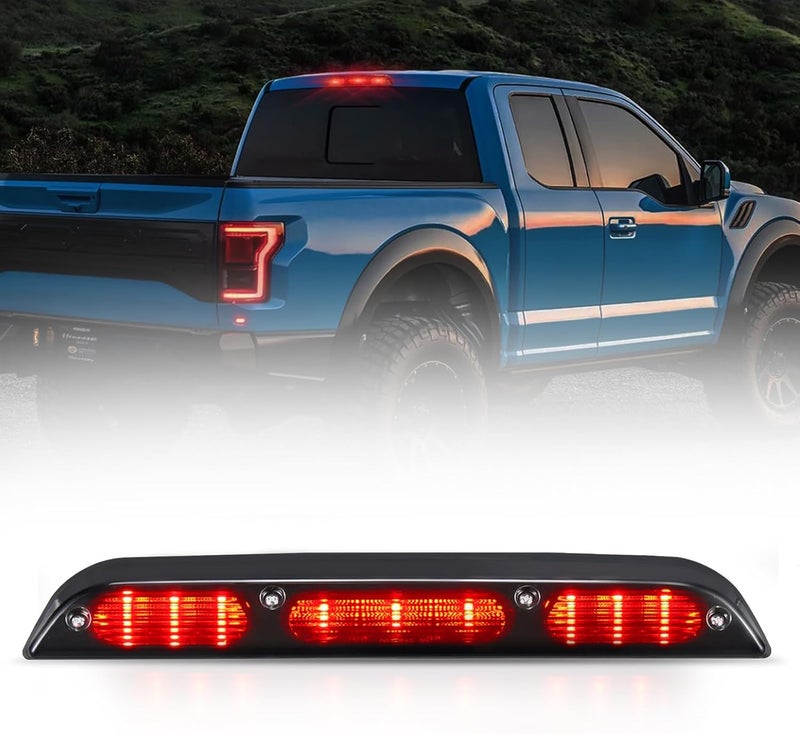 FIERYRED Third Brake Light Reverse Light Smoked Tail High Mount Lights Compatible with Ford 2015-2020 F-150, 2017-up F-250 F-350, 2019-up Ranger, 2022-up Maverick - Image 1