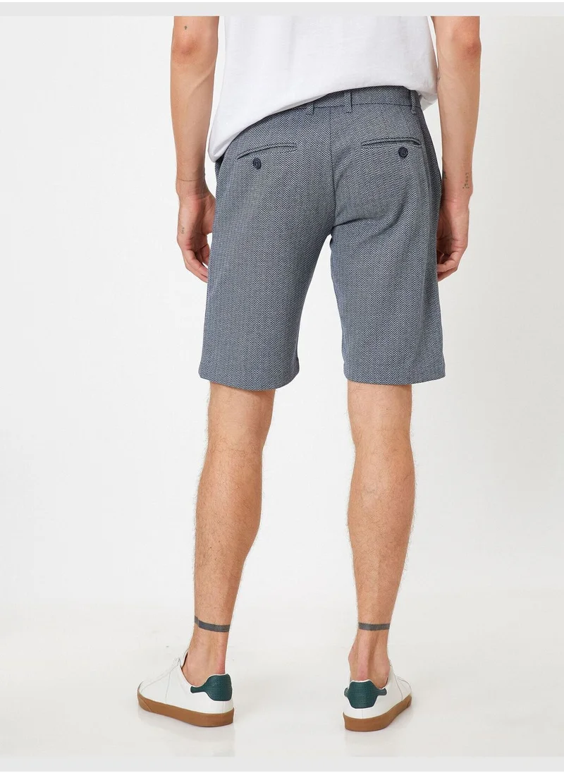 كوتن Linen Mix Pocketed Chino Shorts