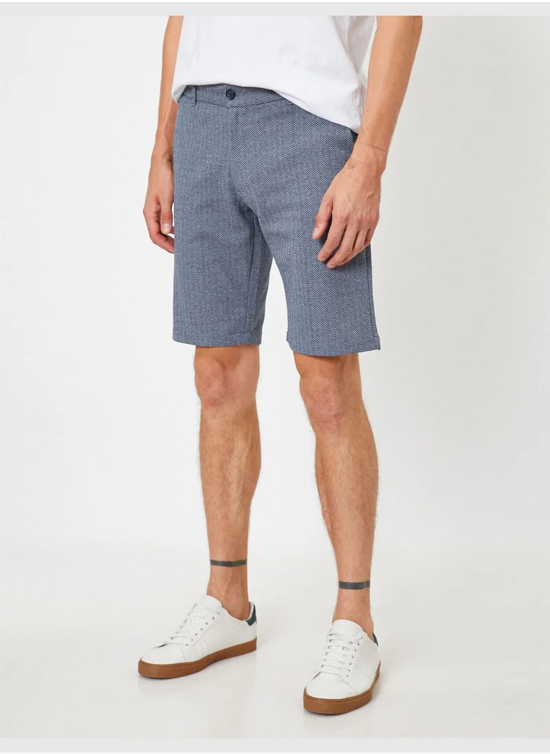 كوتن Linen Mix Pocketed Chino Shorts
