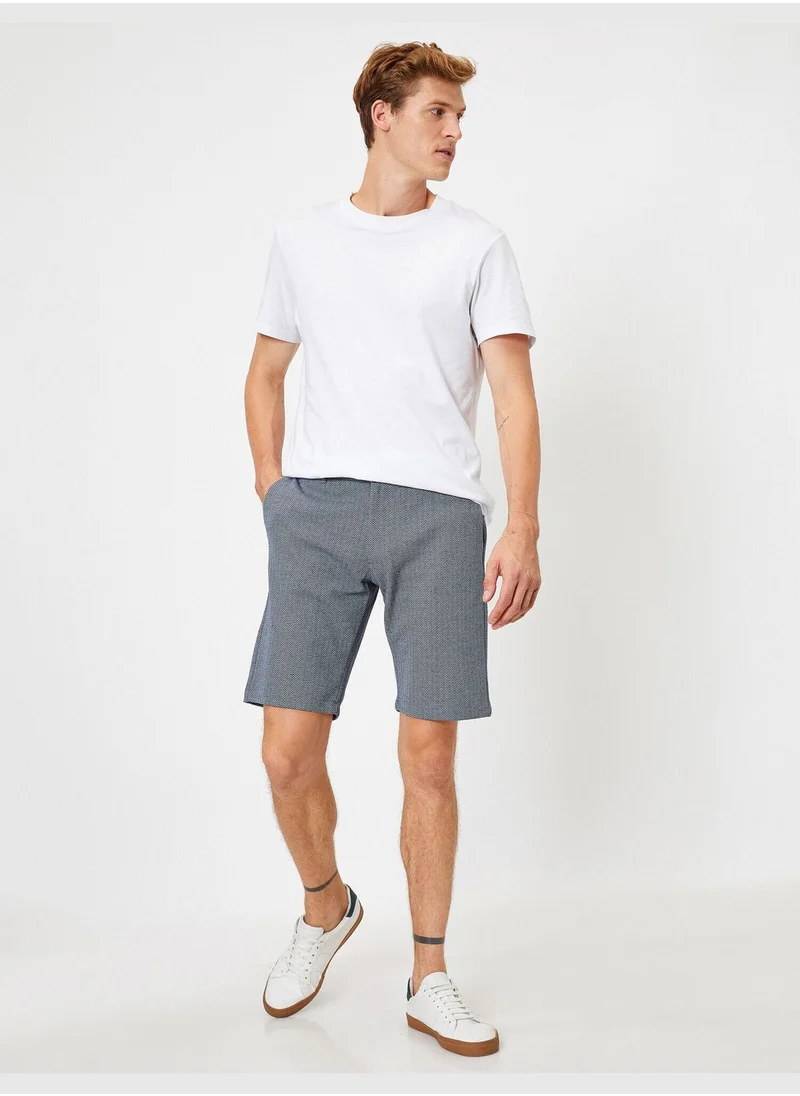 KOTON Linen Mix Pocketed Chino Shorts