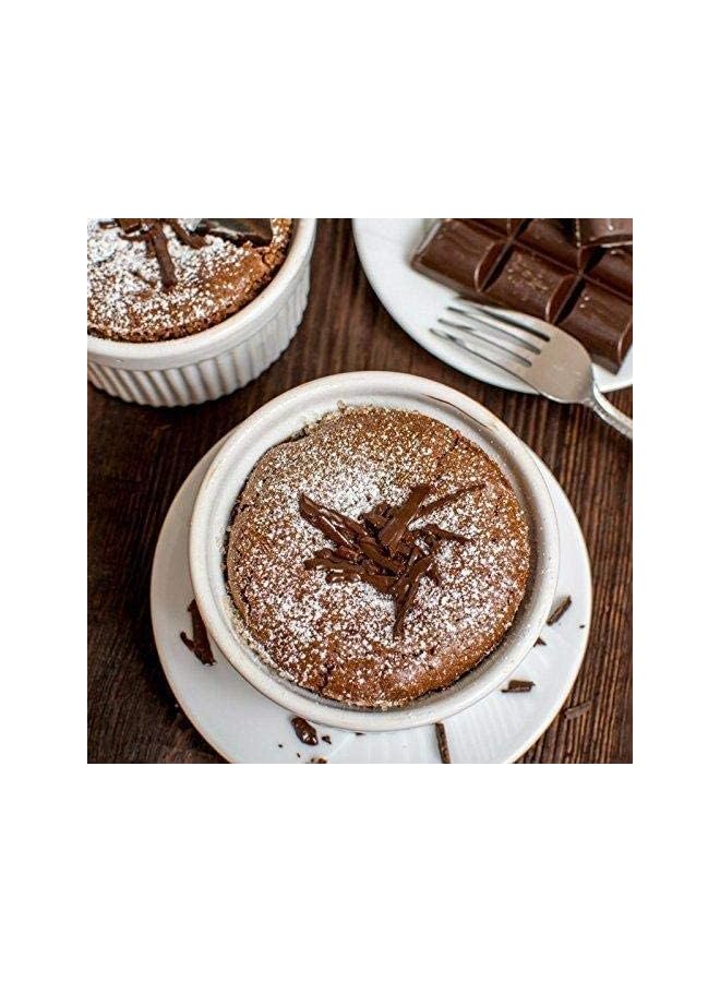 PROMASS of 8 Bakeware Set White Porcelain Baking Cups for Pudding Creme Brulee, Custard Cups and Souffle Dishes Durable 4 ounce for Baking, Cooking, Serving, - Image 4