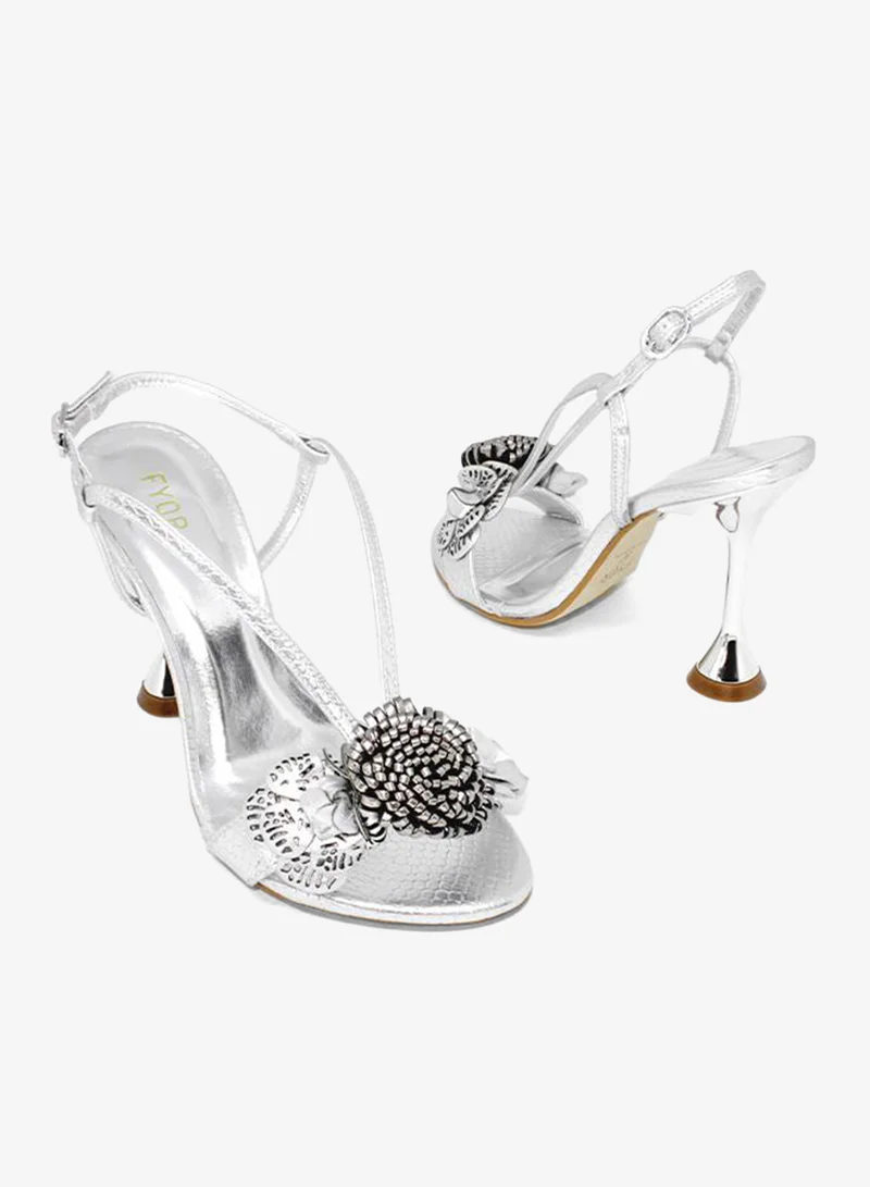 Fyor  Durable Flower Brooch Pointed Toe Stiletto BWR 071 for Women | Best Price UAE