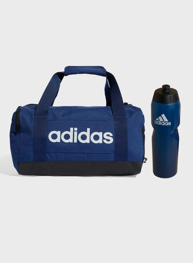 adidas linear extra small duffel bag with water bottle