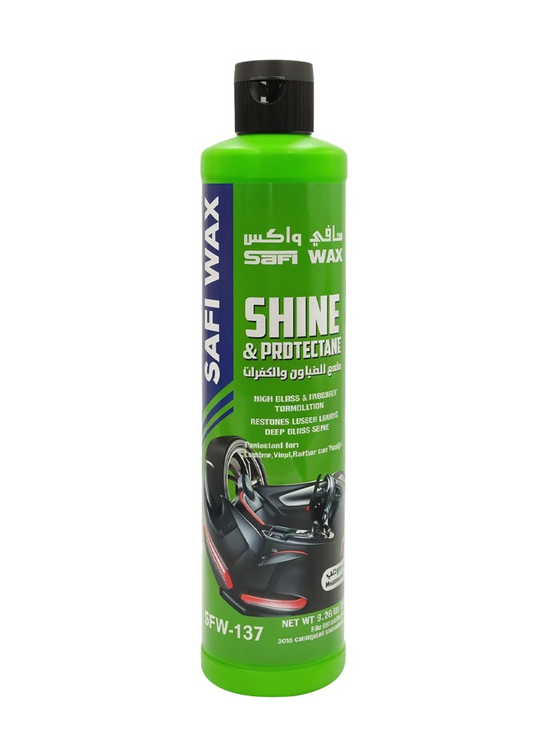 Safi WAX SAFI WAX Shine & Protectant - High Gloss & Restores Luster to Leather, Vinyl, and Plastic Surfaces - Protects, Cleans & Enhances Interiors - 9.28 Fl Oz 275ml SFW- 137 - Image 1