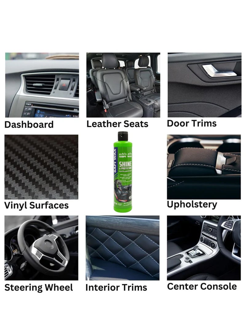 Safi WAX SAFI WAX Shine & Protectant - High Gloss & Restores Luster to Leather, Vinyl, and Plastic Surfaces - Protects, Cleans & Enhances Interiors - 9.28 Fl Oz 275ml SFW- 137 - Image 5