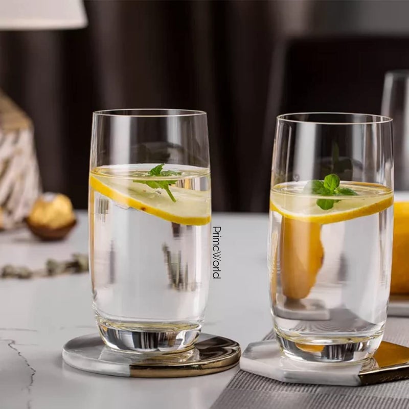 PrimeWorld European 280 ml Aqua Water Glasses Set of 6 pcs - Tall Drinking Glasses for- Water, Juice, Colddrink, Mojito, Cocktail, Lead-Free, Perfect for Home, Restaurants and Parties - Image 5