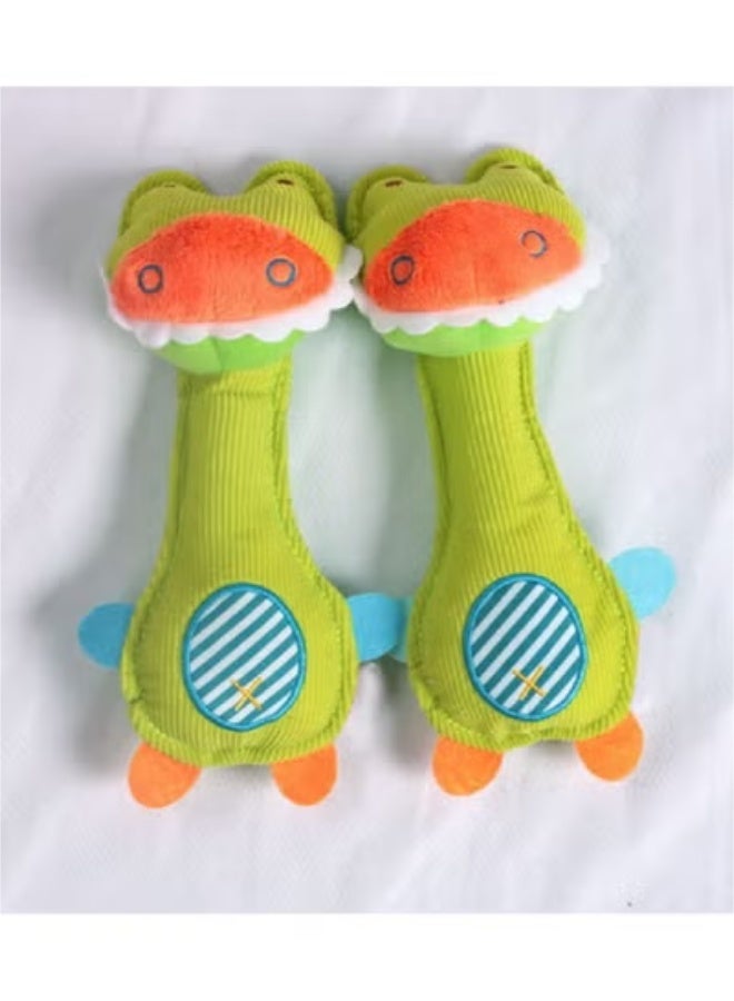 جبيه عصي خشخيشة يد محشوة كرتونية محشوة على شكل حيوان محشو ناعم للأطفال الصغار - Image 2