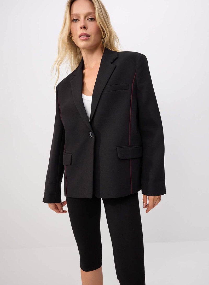 trendyol Black Blazer Jacket - Image 1