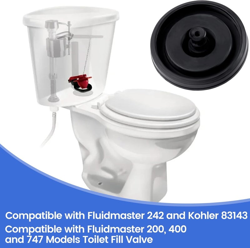 CTEAKOP 3 Pcs Black Toilet Fill Valve Seal Replacement Part, Rubber Toilet Parts Inside Tank Kit, Flush Valve Seal for Fluidmaster 200, 747 and 400 Models Toilet Fill Valve - Image 5