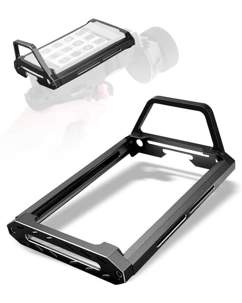 QAGGUM Transmitter Protector Frame Compatible with Flysky Noble NB4 Pro NB4 Lite NB4 Aluminum Alloy Metal Protector Frame for RC Car Transmitter Black - Image 2