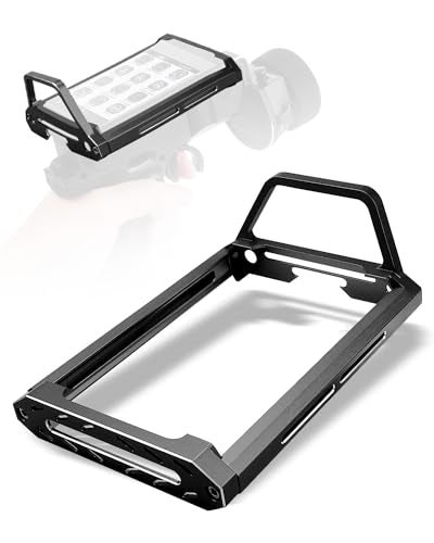 QAGGUM Transmitter Protector Frame Compatible with Flysky Noble NB4 Pro NB4 Lite NB4 Aluminum Alloy Metal Protector Frame for RC Car Transmitter Black - Image 1
