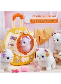 Generic Super Sheng Electric Children's Plush Rabbit Toy Calling Walking Puppy Kitten Trolley Box Cute Gift-Color:Mc965 Pet Portable Blue Teddy-Specifications:Rechargeable Battery Suit Screwdriver  - Image 5